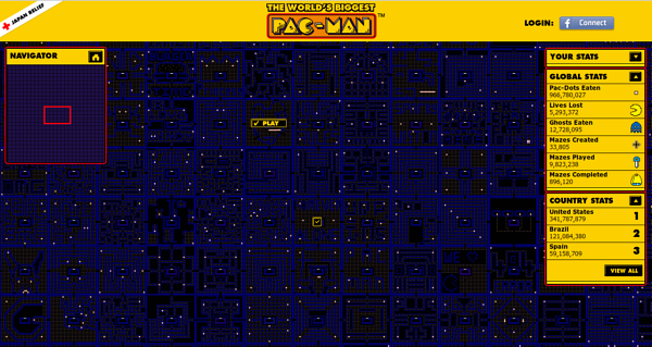 Biggest pacman game world